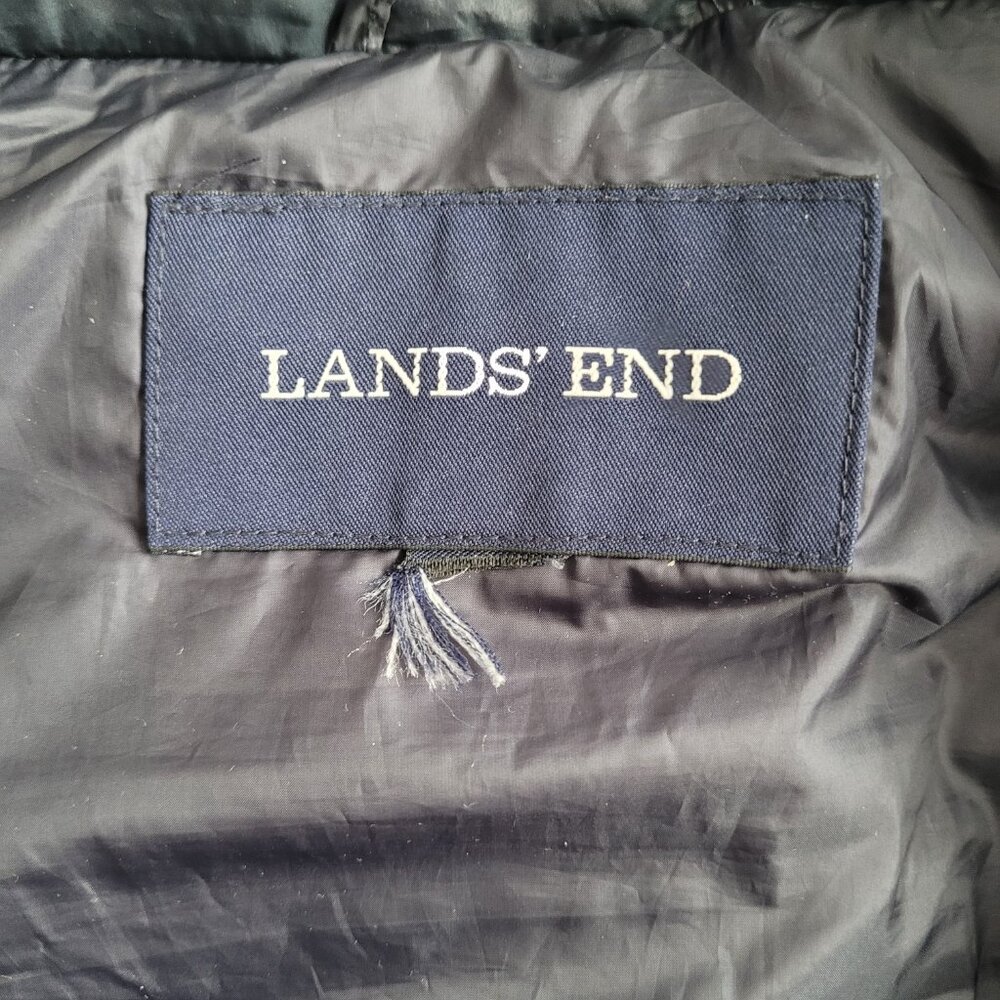 Land's End Women's Navy Blue Down Filled Puffer Vest - Picture 7 of 9